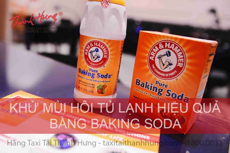 Khử mùi tủ lạnh bằng banking soda.