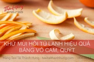 Vỏ cam, quýt khử mùi hôi tủ lạnh