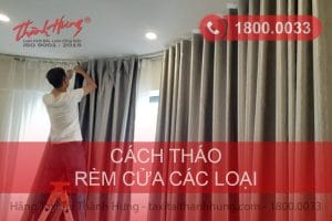 Cách tháo rèm cửa để giặt/chuyển nhà nhanh & đơn giản