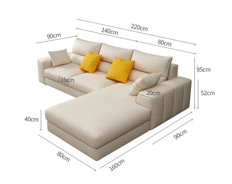 Kích thước sofa trong phòng khách