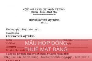 Mẫu hợp đồng thuê mặt bằng kinh doanh theo chuẩn mới nhất