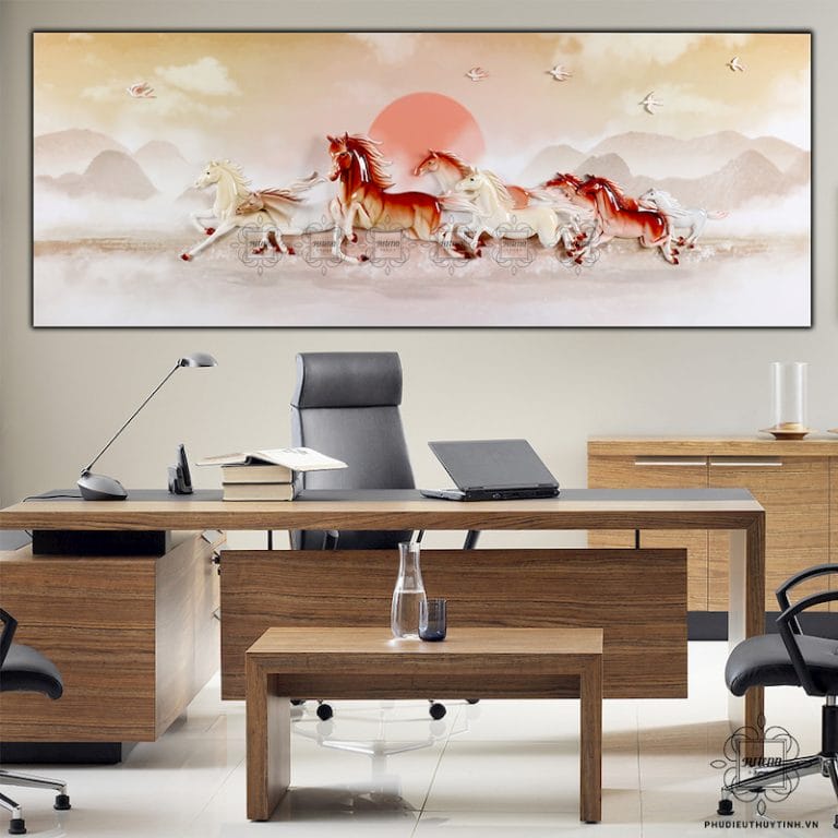 Tranh treo tường văn phong giám đốc chiêu mộ tài lộc 